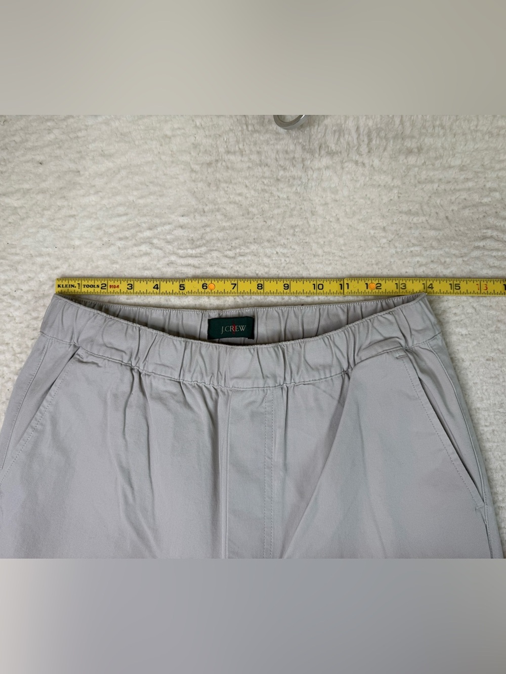 J. Crew Drawstring Pant in Stretch Cotton Blend Pants Stone Men's Small CK691 - Picture 10 of 11